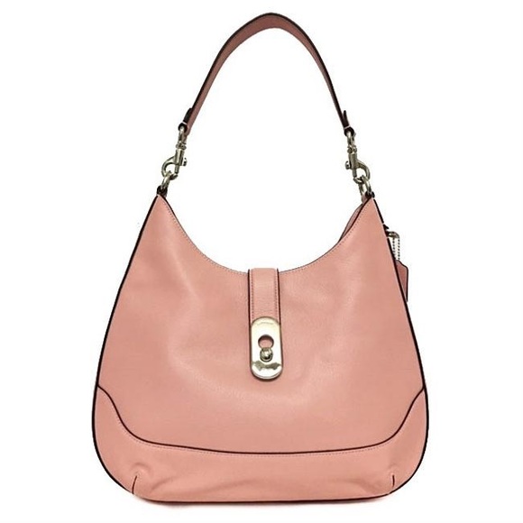 Coach | Bags | Coach Amber Hobo Pebble Shoulder Leather Bag Petal 